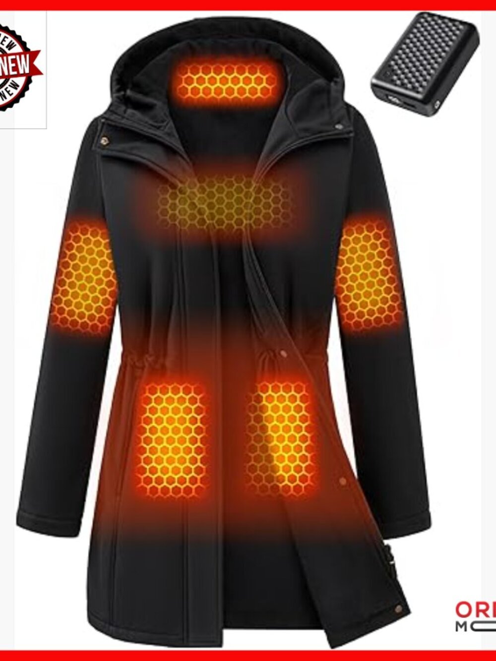 Heated Softshell Jacket with 6-Zone Heating, 18400mAh Battery, Waterproof